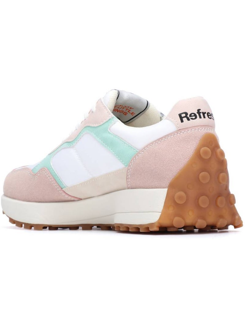 Baskets femme à lacets Crème - Kiabi