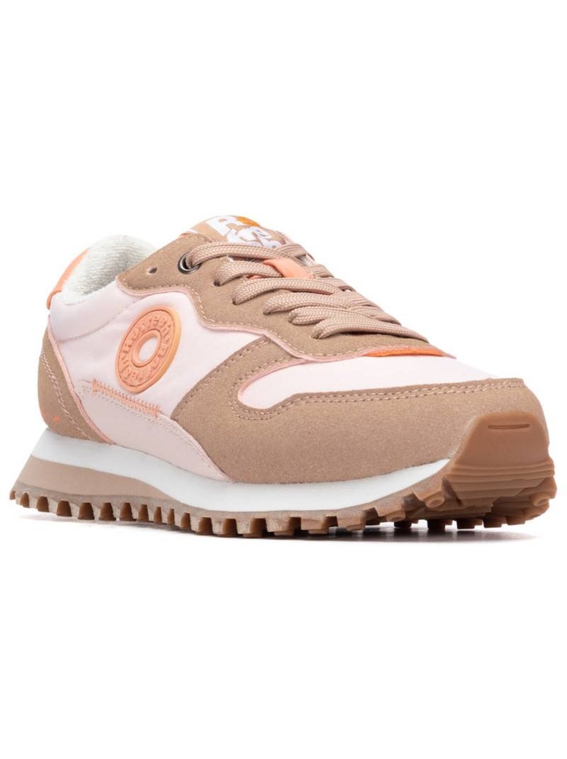 Baskets femme à lacets Crème - Kiabi
