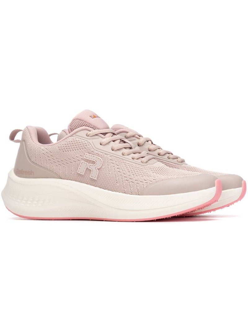 Baskets femme à lacets Crème - Kiabi