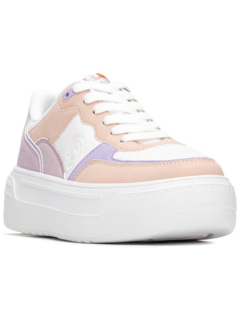 Baskets femme à lacets Crème - Kiabi