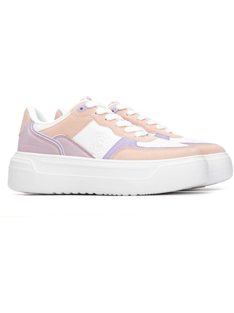Baskets femme à lacets Crème - Kiabi