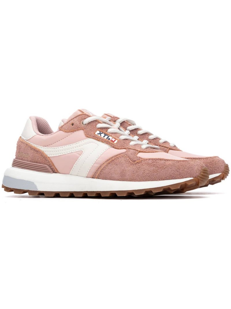 Baskets femme à lacets Crème - Kiabi