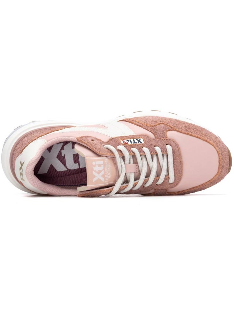 Baskets femme à lacets Crème - Kiabi