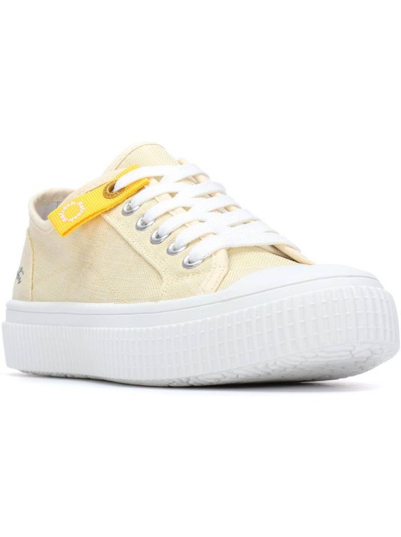 Baskets femme à lacets Jaune - Kiabi