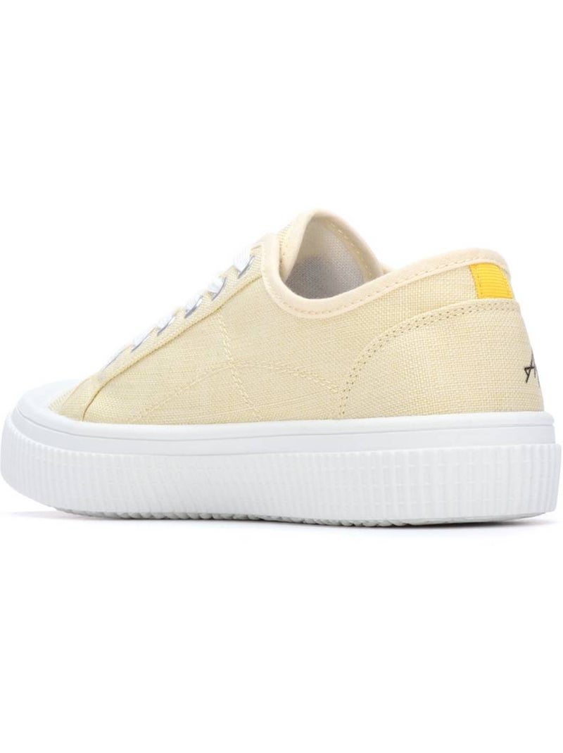 Baskets femme à lacets Jaune - Kiabi
