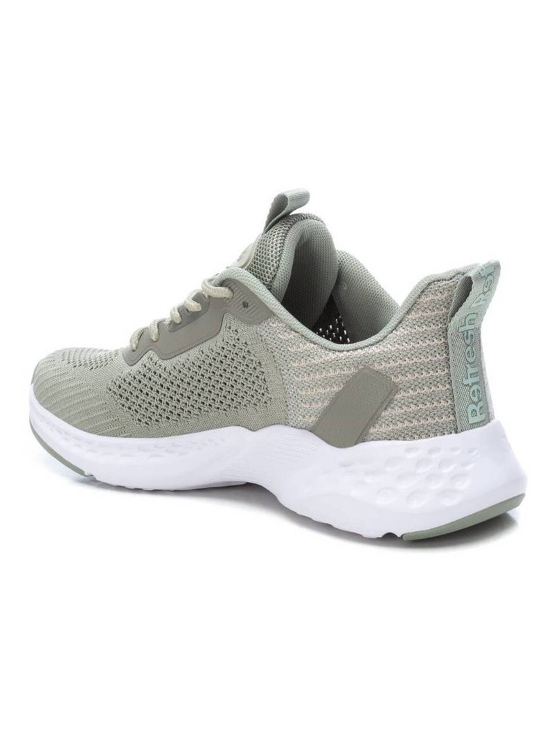 Baskets femme à lacets Kaki - Kiabi