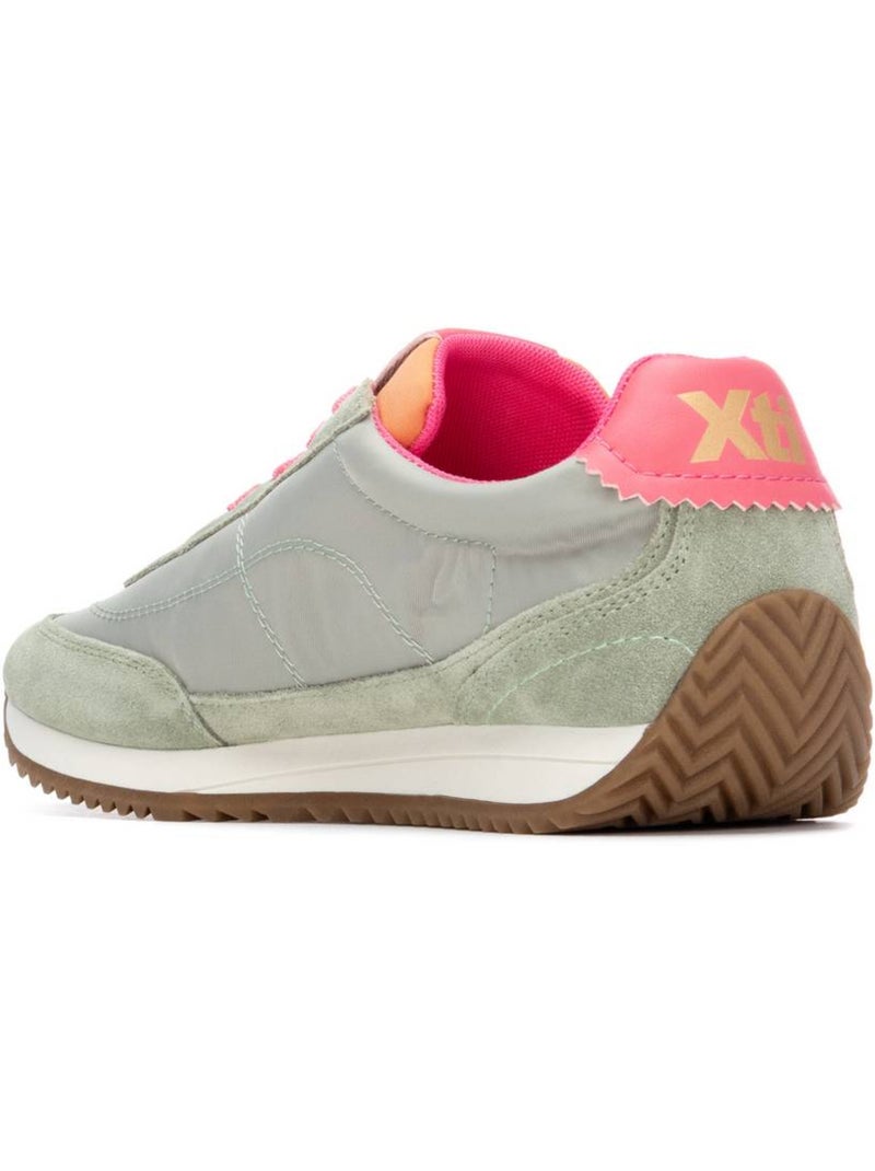 Baskets femme à lacets Kaki - Kiabi