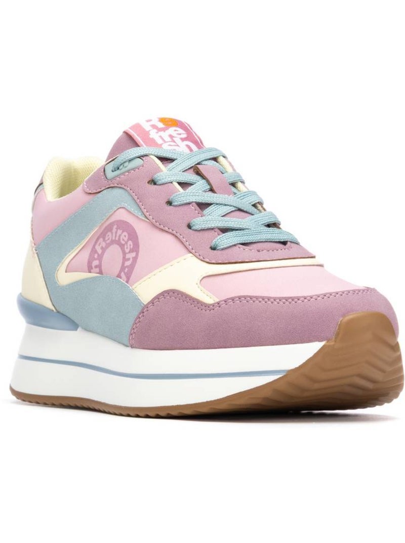 Baskets femme à lacets Mauve lilas - Kiabi