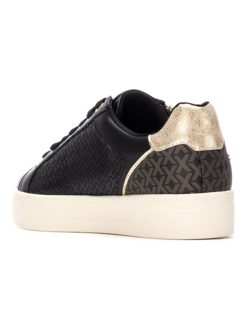 Baskets femme à lacets Noir - Kiabi