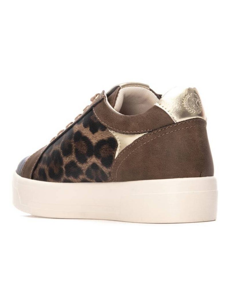 Baskets femme à lacets Taupe - Kiabi