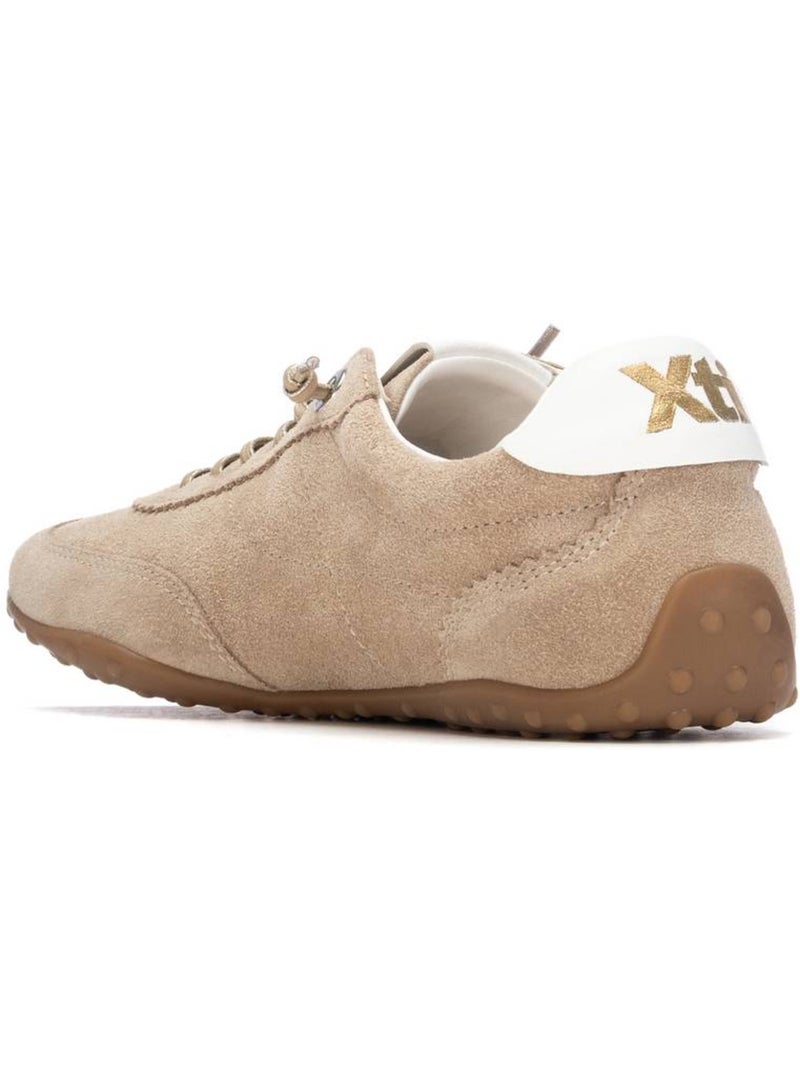 Baskets femme à lacets Taupe - Kiabi