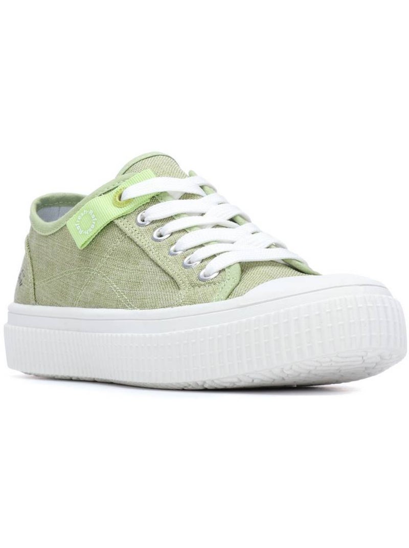 Baskets femme à lacets Vert - Kiabi