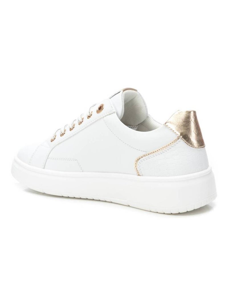 Baskets femme avec lacets et fermeture éclair Blanc - Kiabi
