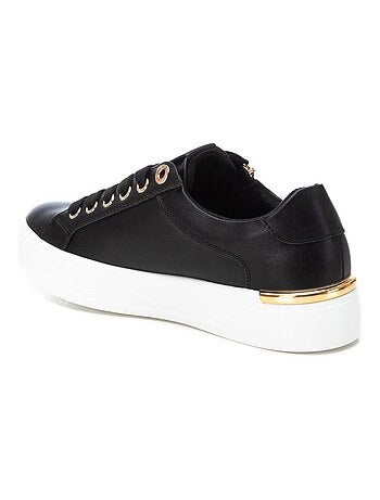 Baskets femme avec lacets et fermeture éclair