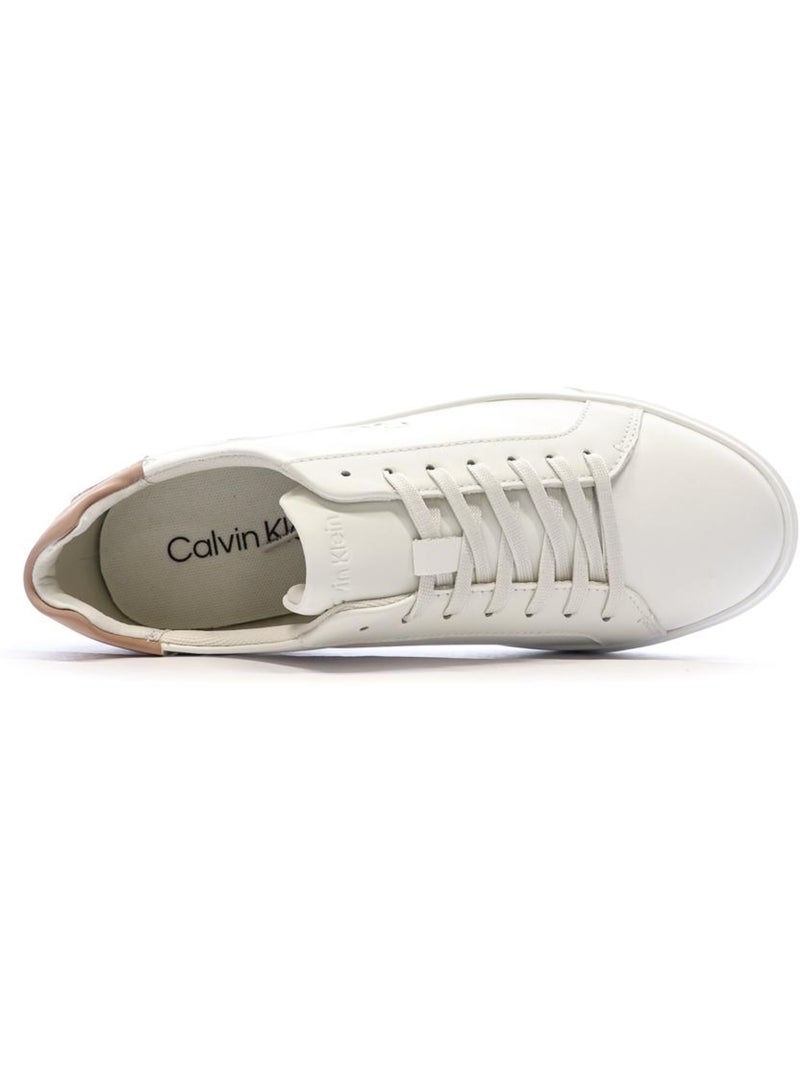 Baskets Femme Calvin Klein Jeans Blanc Beige - Kiabi
