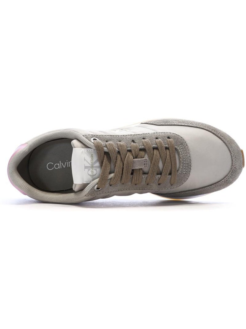 Baskets Femme Calvin Klein Jeans Gris Argenté - Kiabi