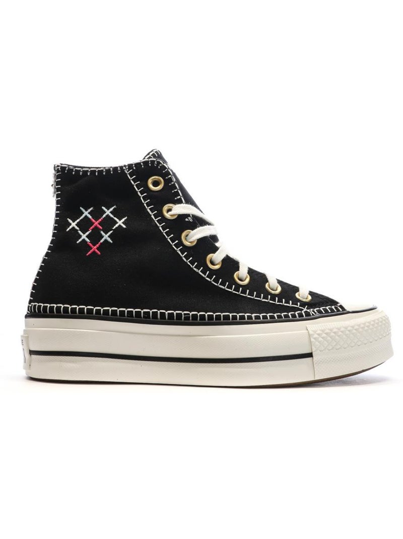 Baskets  Femme Converse All Star Lift Crafted Noir - Kiabi