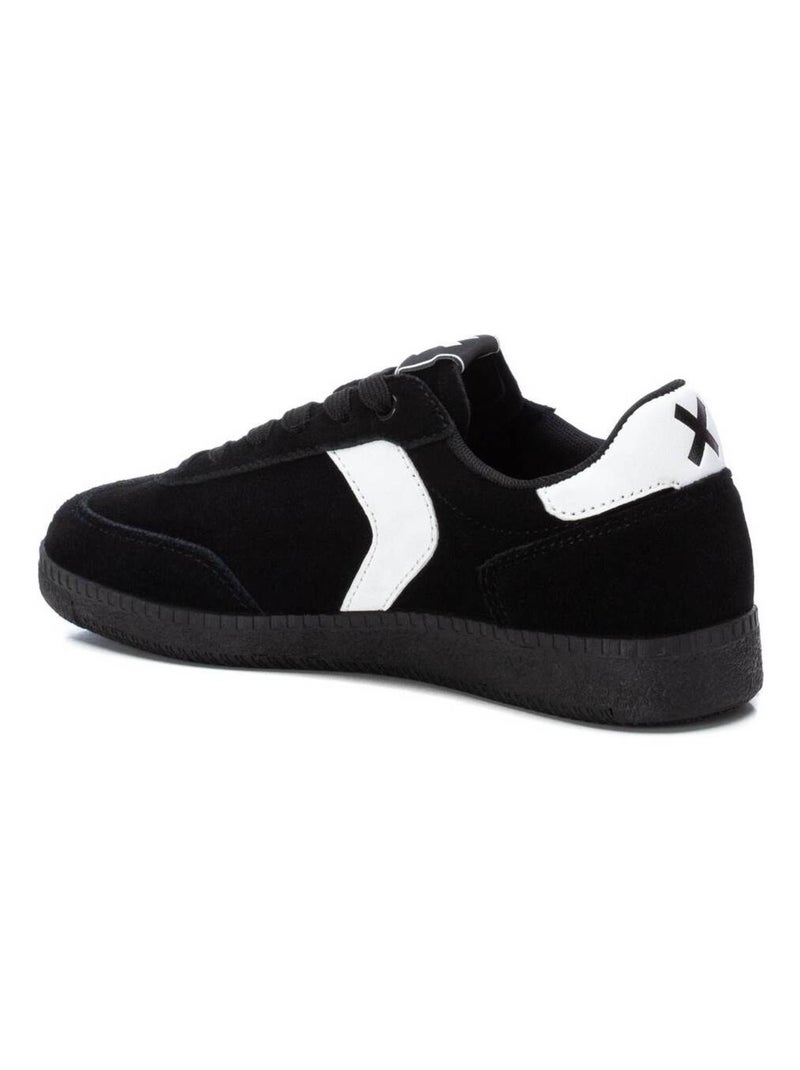 Baskets femme en daim à lacets Noir - Kiabi