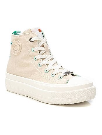 Baskets femme en toile à fermeture éclair