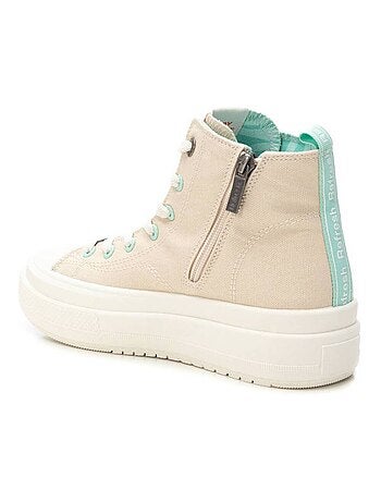 Baskets femme en toile à fermeture éclair