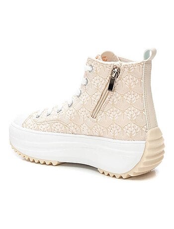 Baskets femme en toile à fermeture éclair
