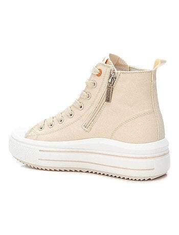 Baskets femme en toile à fermeture éclair