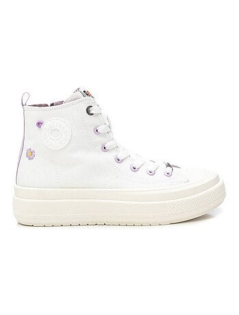 Baskets femme en toile à fermeture éclair