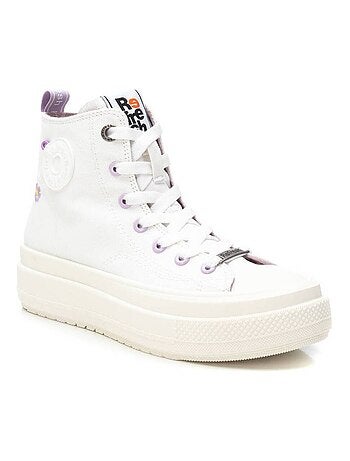 Baskets femme en toile à fermeture éclair