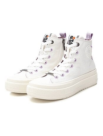 Baskets femme en toile à fermeture éclair