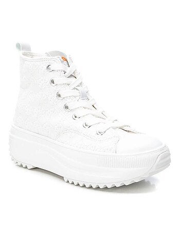 Baskets femme en toile à fermeture éclair