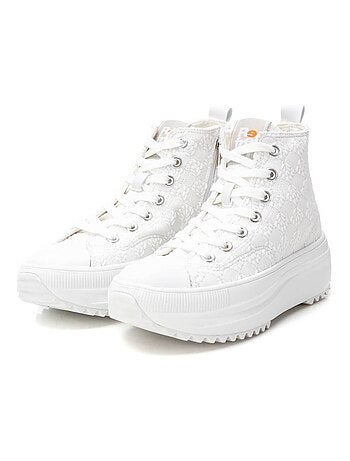 Baskets femme en toile à fermeture éclair