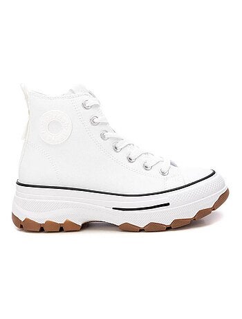 Baskets femme en toile à fermeture éclair