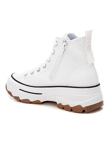 Baskets femme en toile à fermeture éclair