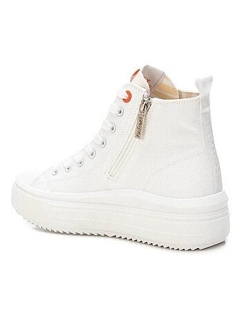 Baskets femme en toile à fermeture éclair