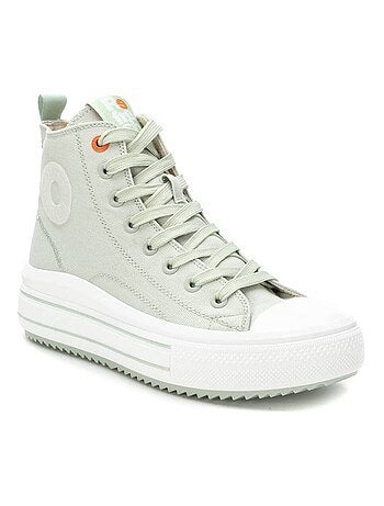 Baskets femme en toile à fermeture éclair