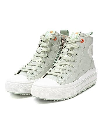 Baskets femme en toile à fermeture éclair