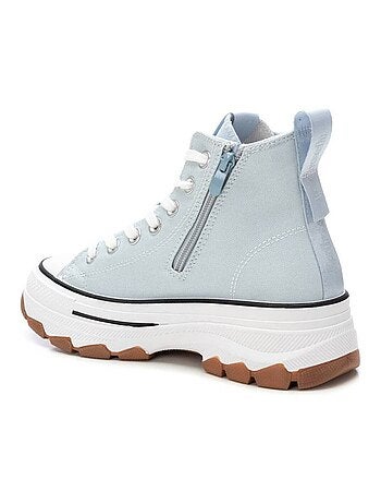 Baskets femme en toile à fermeture éclair