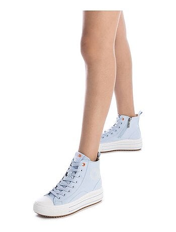 Baskets femme en toile à fermeture éclair