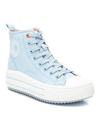 Baskets femme en toile à fermeture éclair