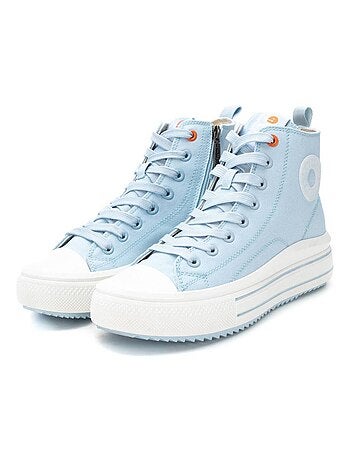 Baskets femme en toile à fermeture éclair