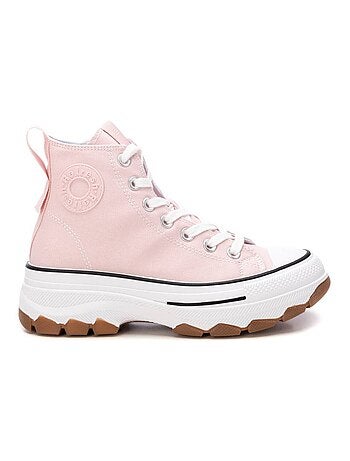 Baskets femme en toile à fermeture éclair