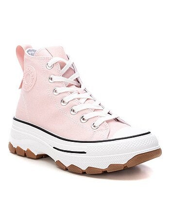 Baskets femme en toile à fermeture éclair