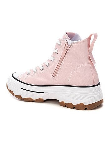 Baskets femme en toile à fermeture éclair