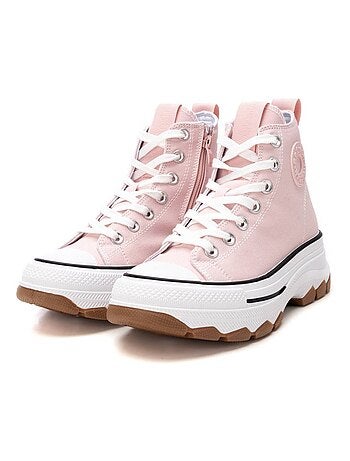 Baskets femme en toile à fermeture éclair