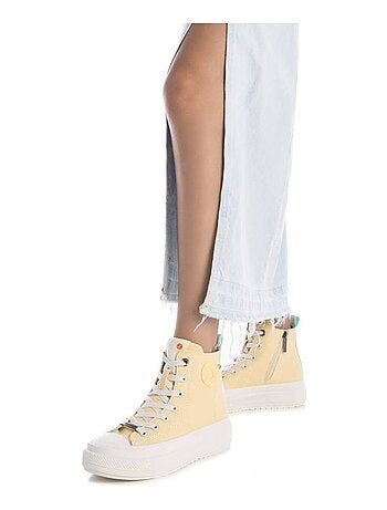 Baskets femme en toile à fermeture éclair