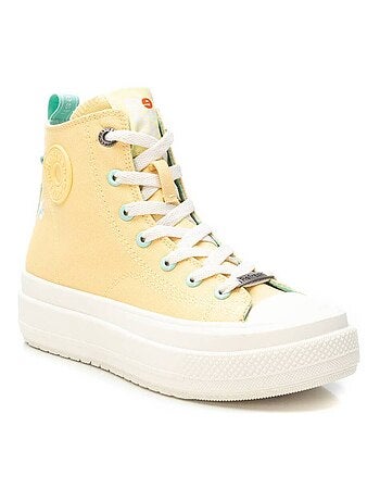 Baskets femme en toile à fermeture éclair