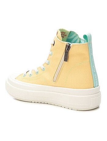 Baskets femme en toile à fermeture éclair
