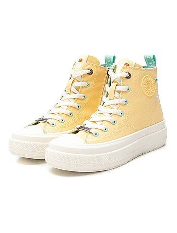 Baskets femme en toile à fermeture éclair