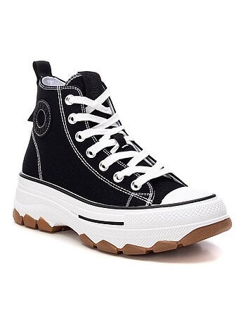 Baskets femme en toile à fermeture éclair