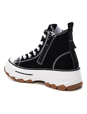 Baskets femme en toile à fermeture éclair